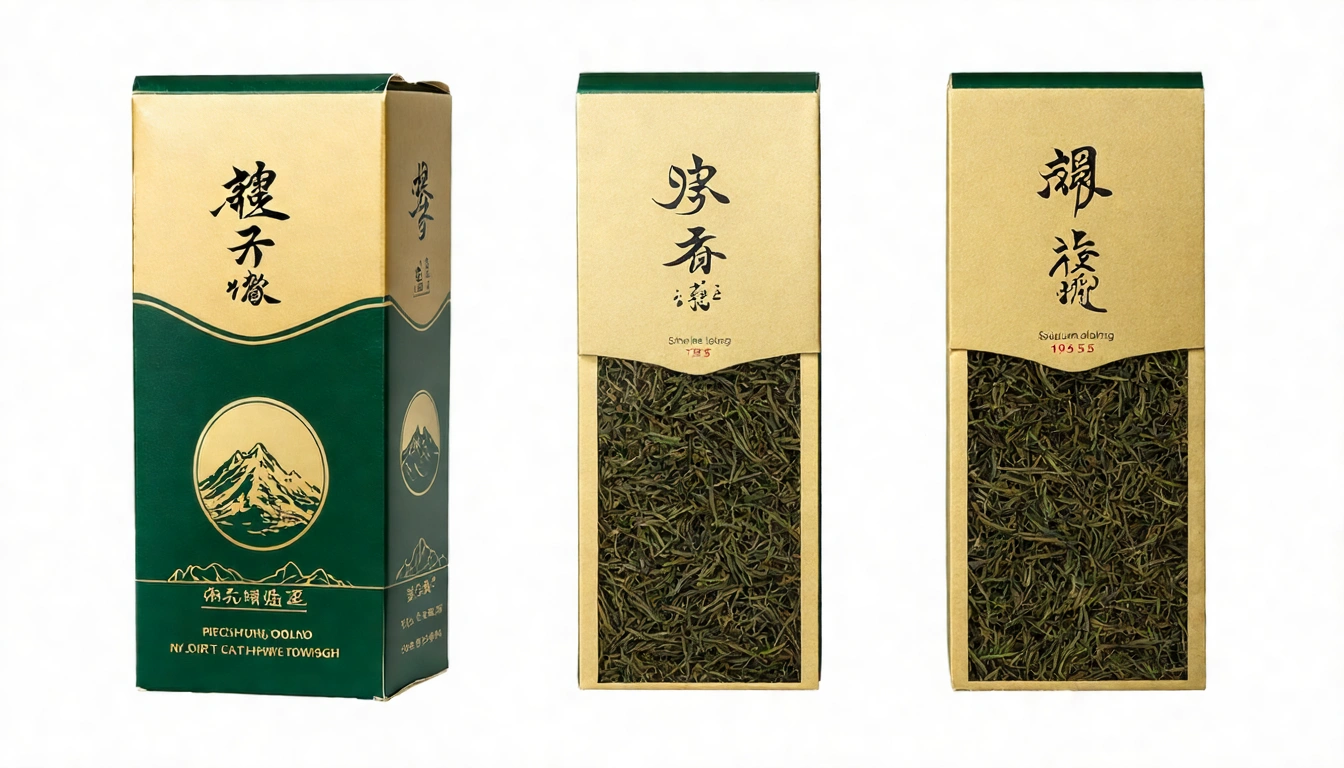 四季春茶各價格等級比較圖,展示三個預算段的茶葉外觀和包裝差異